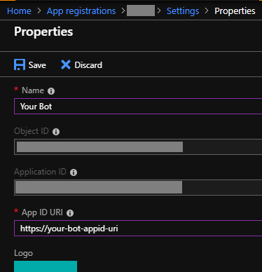 Azure-application-properties